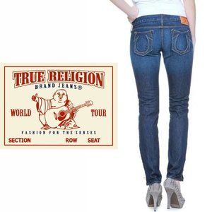 True Religion Gwen Zipper Ankle Skinny Jeans - 26